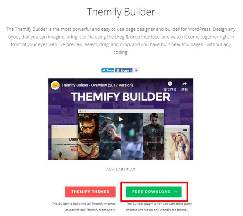 Themify Builderﾃｨﾐﾌｧｲ ﾋﾞﾙﾀﾞｰ